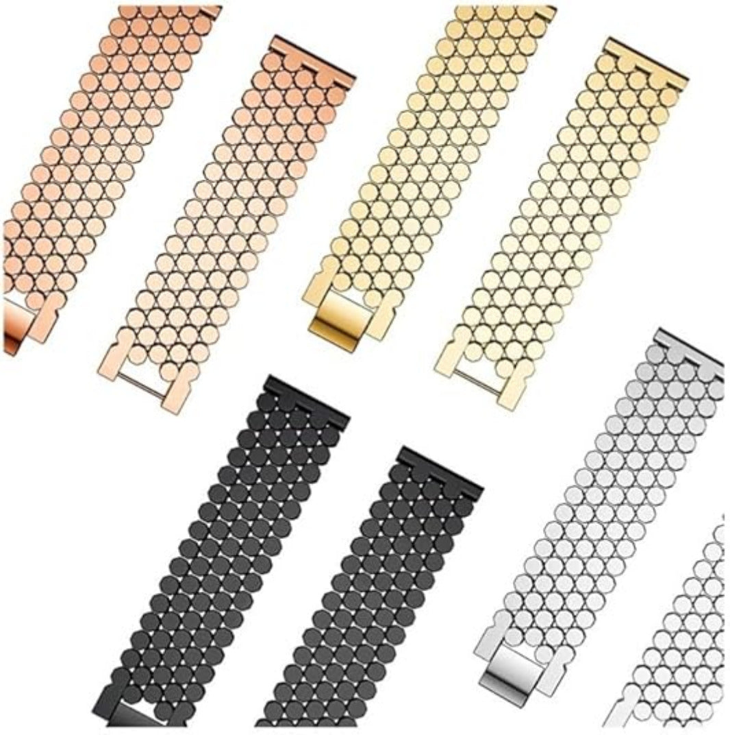 Honeycomb Pattern Stainless Steel Metal Band for Smartwatch 22mm Straps & Bands