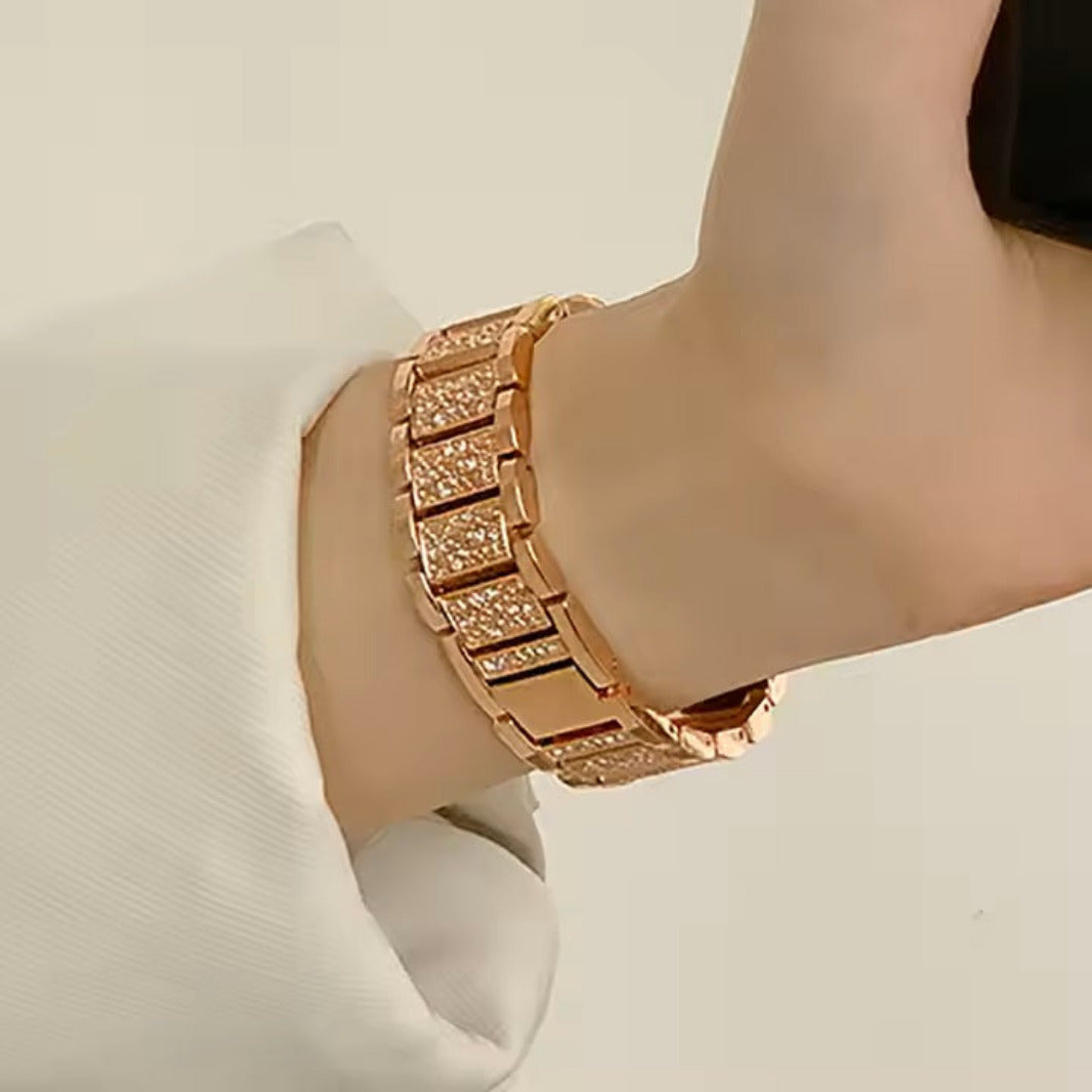 Luxury Bling Rhinestone Dressy Jewelry Metal Band for Smartwatch 22mm Straps & Bands