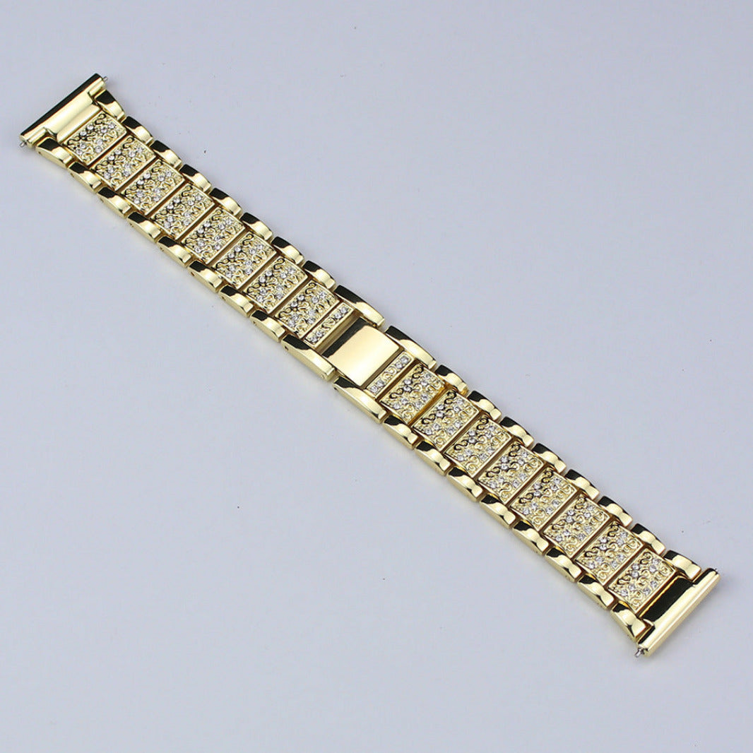 Luxury Bling Rhinestone Dressy Jewelry Metal Band for Smartwatch 22mm Straps & Bands