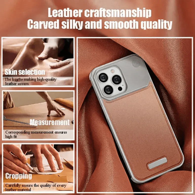 Aromatherapy MagSafe Case with Titanium Frame Leather Heat Dissipation Phone Back Cover for Apple iPhone Cases & Covers Ktusu
