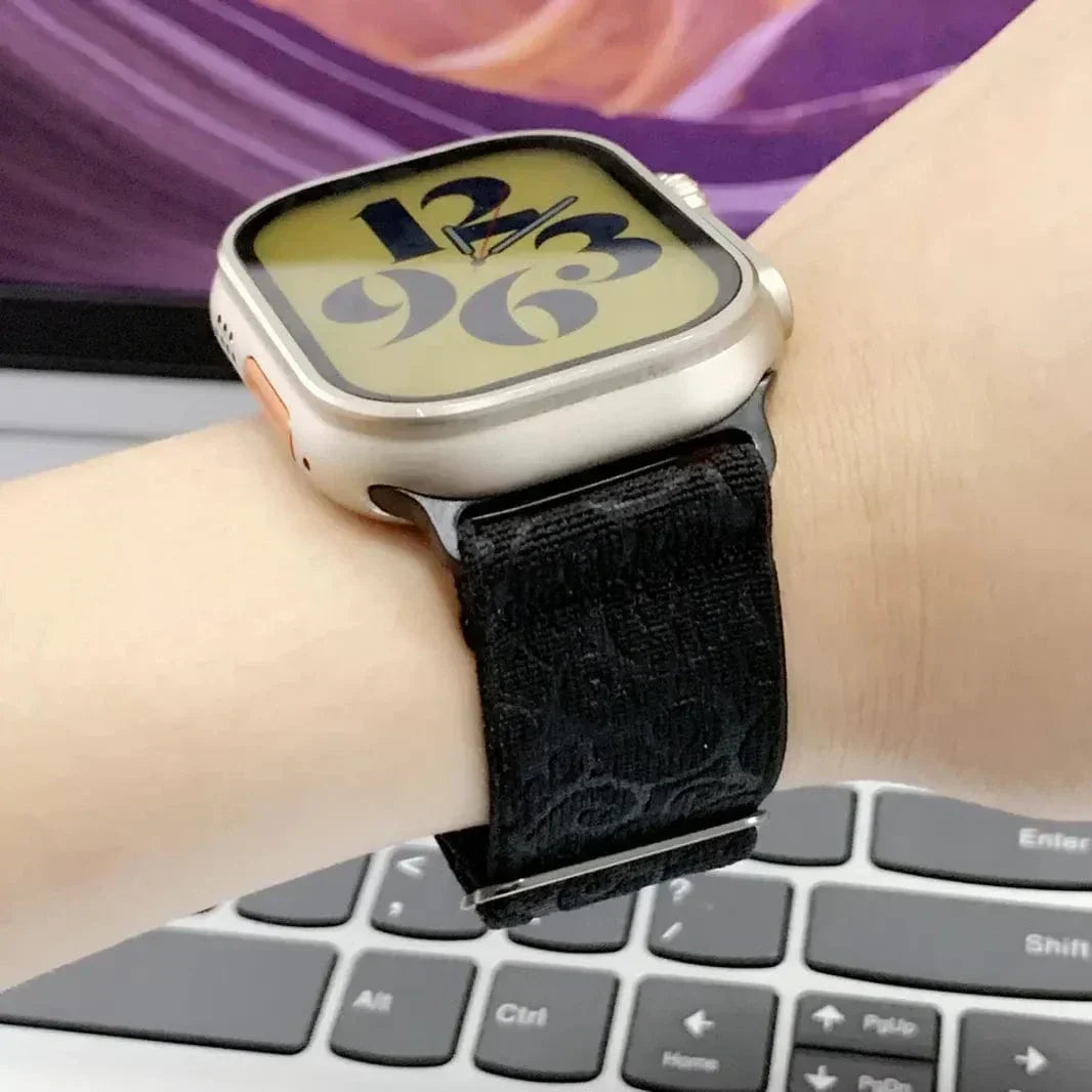 Textured Nylon Soft Elastic Adjustable Band for Apple Watch 38 | 40 | 41 | 42mm S10 Straps & Bands