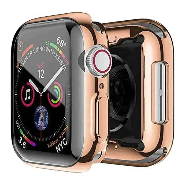 Soft Slim Shiny Full Body Screen Protector Cover for Apple Watch 44mm 44mm bronze Cases & Covers
