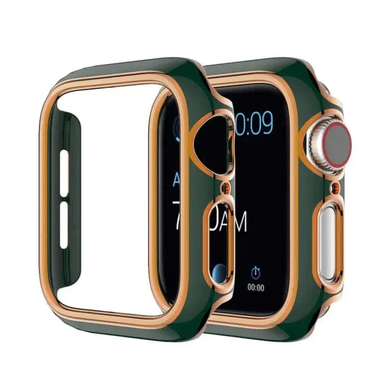 Glossy Chrome 360 Degree Hard Body Bumper for Apple Watch 40mm Cases & Covers