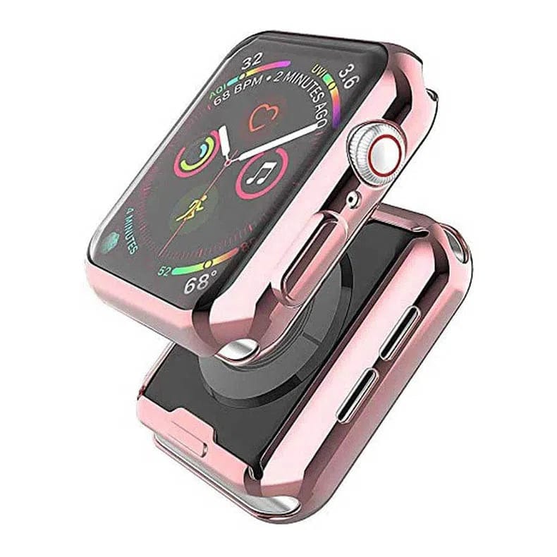 Soft Slim Shiny Full Body Screen Protector Cover for Apple Watch 44mm 44mm rose-gold Cases & Covers