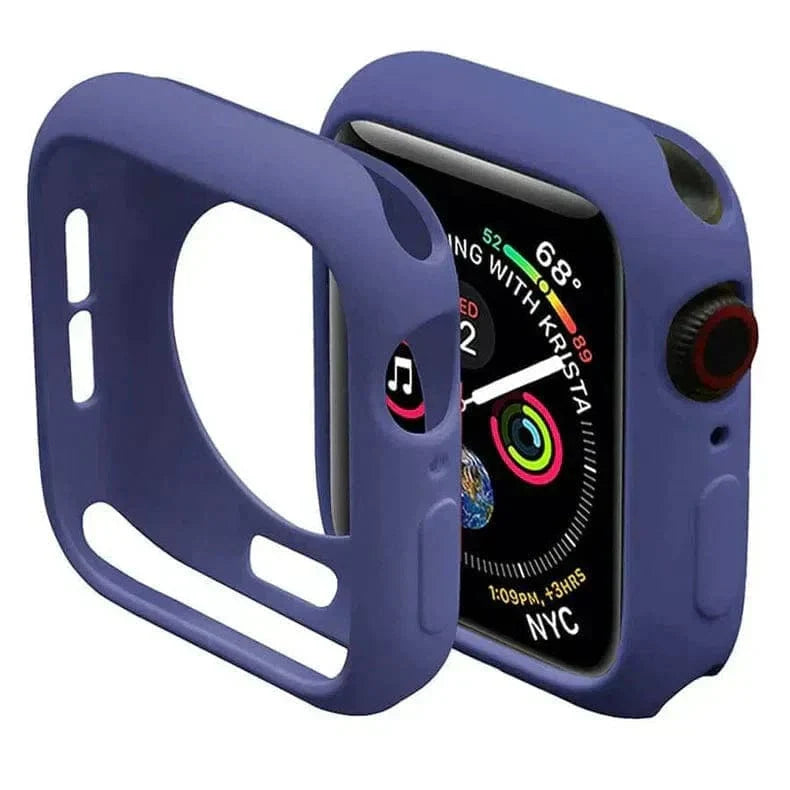 Matte Silicone Soft Slim 360 Degree Body Bumper for Apple Watch 42mm 42mm blue Cases & Covers