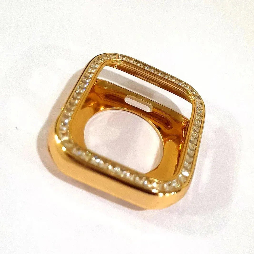 Single Rhinestone Aluminum Full Body Cover for Apple Watch 41mm