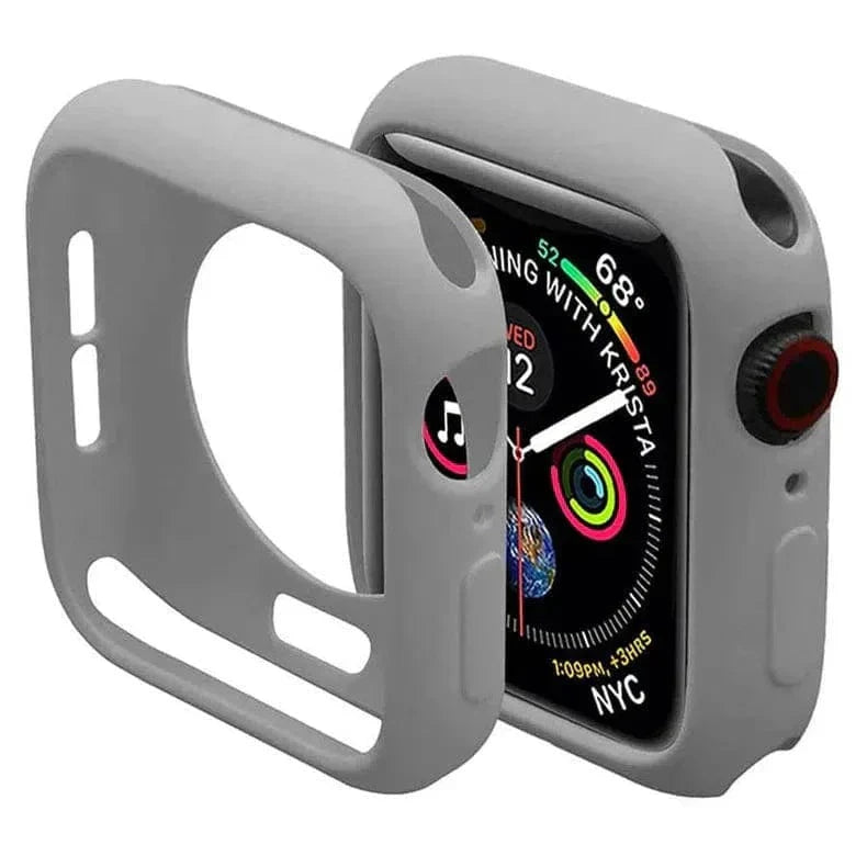 Matte Silicone Soft Slim 360 Degree Body Bumper for Apple Watch 42mm 42mm grey Cases & Covers