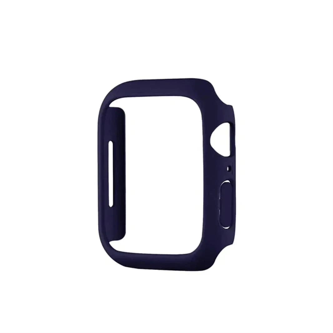Matte Hard 360 Degree Body Bumper for Apple Watch 45mm 45mm midnight-blue Cases & Covers