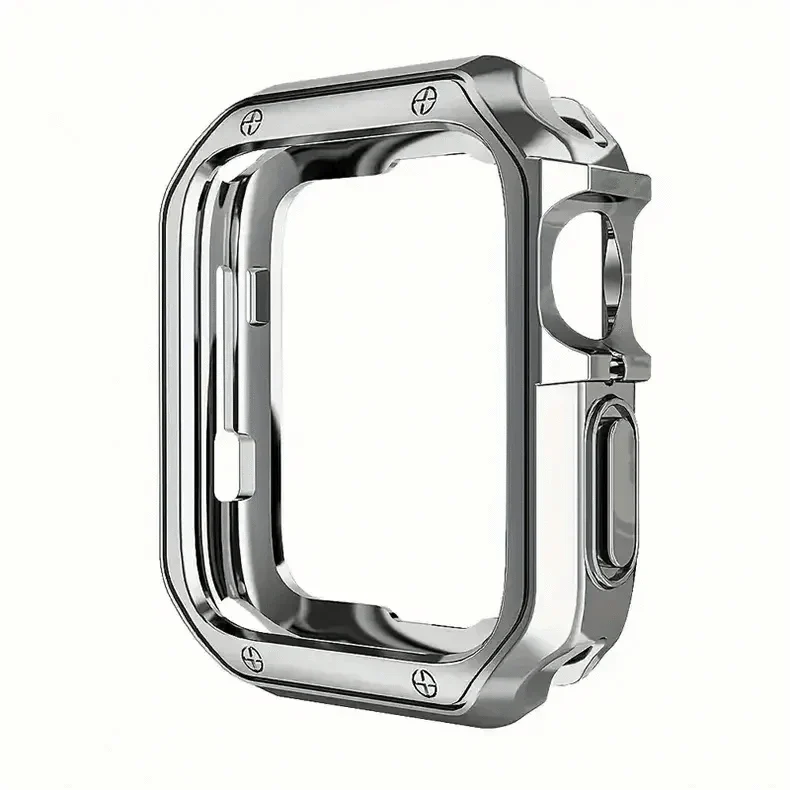 Luxury Armor 360 Degree Soft Body Bumper for Apple Watch Ultra 49mm Ultra 49mm silver Cases & Covers