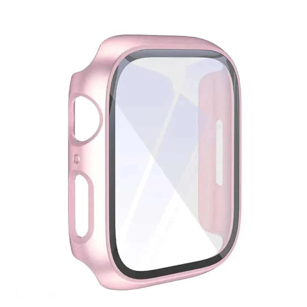 in-build Glass Glossy Cover for Apple Watch 42mm S10 42mm Series 10 rose-gold Cases & Covers