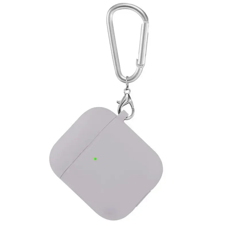Liquid Silicone front LED visible Cover for Airpods 1 | 2 Airpods 1 | 2 grey Cases & Covers