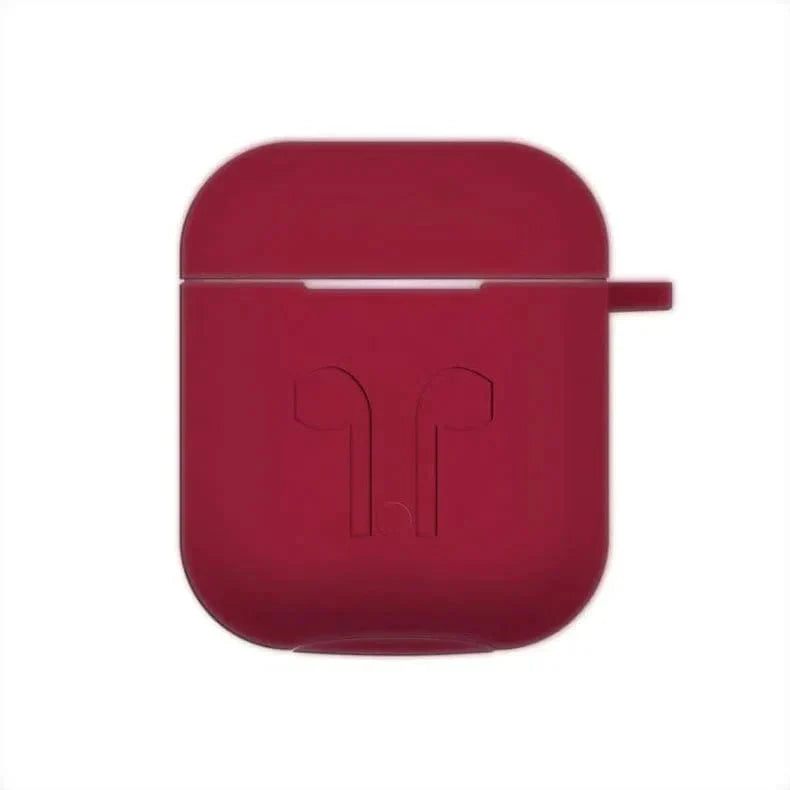 Silicone Soft Cover for Airpods 1 | 2 Airpods 1 | 2 wine Cases & Covers