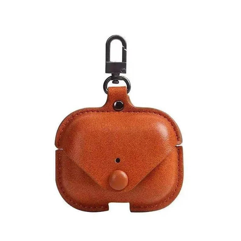 Leather Protective Personalized Waterproof Cover for Airpods Pro | Pro 2 Airpods Pro | Pro 2 Brown Cases & Covers