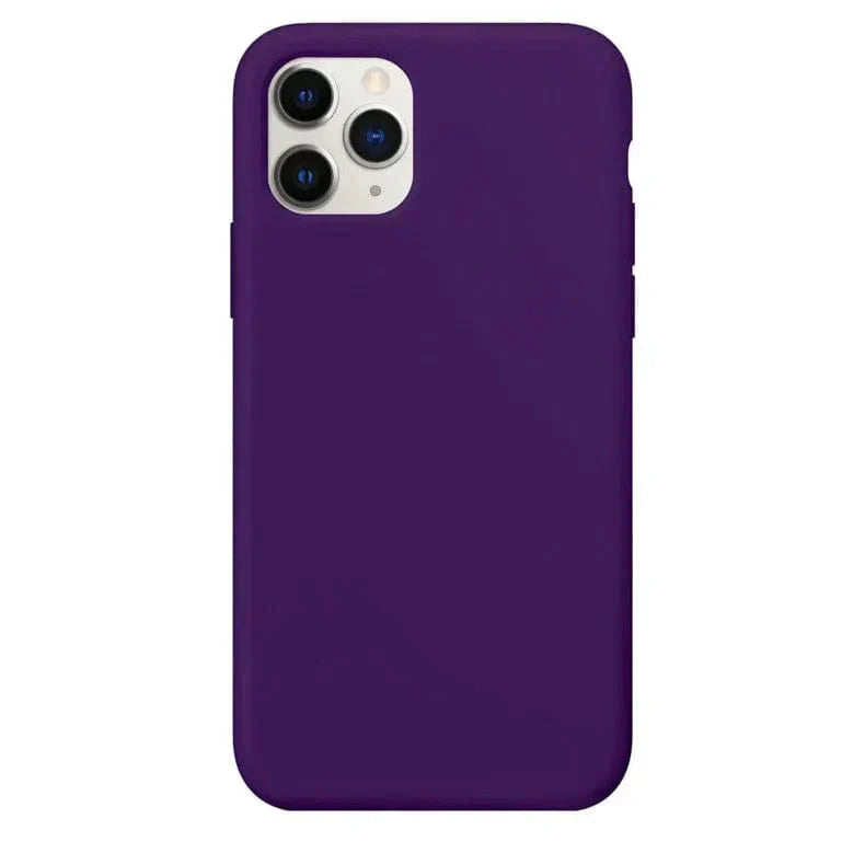Liquid Silicone inner microfiber Case for iPhone 11 iPhone 11 dark-purple Cases & Covers