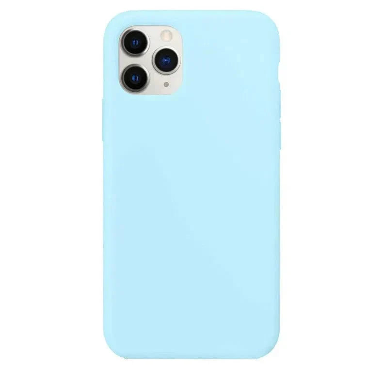 Liquid Silicone inner microfiber Case for iPhone 11 iPhone 11 light-blue Cases & Covers