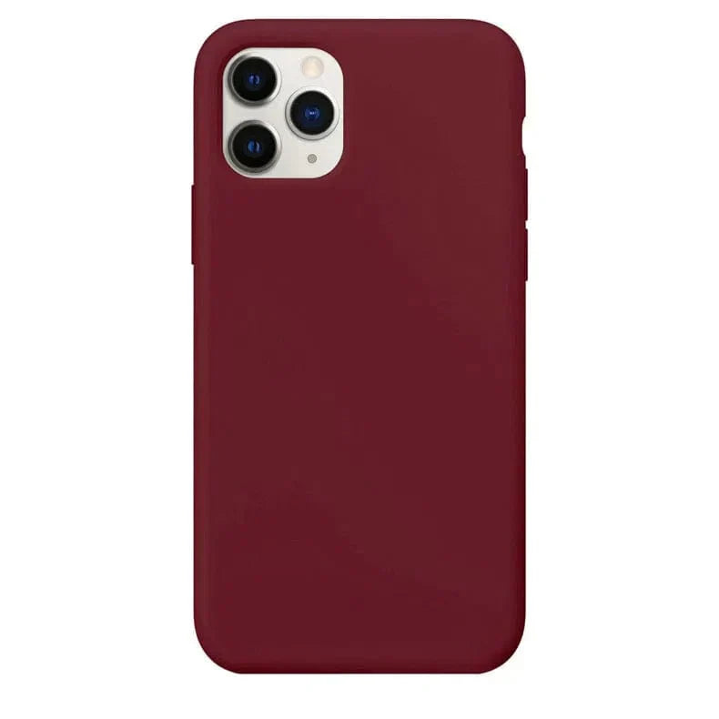Liquid Silicone inner microfiber Case for iPhone 11 iPhone 11 wine-red Cases & Covers