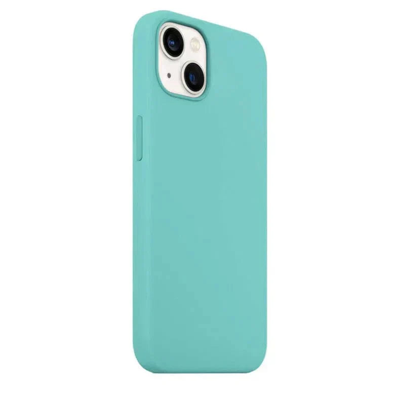 Liquid Silicone inner microfiber Case for iPhone 13 Pro Max iPhone 13 Pro Max dull-tuquoise Cases & Covers