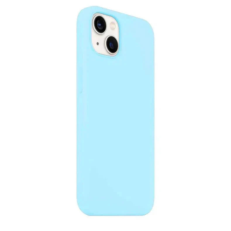 Liquid Silicone inner microfiber Case for iPhone 13 Pro Max iPhone 13 Pro Max light-blue Cases & Covers