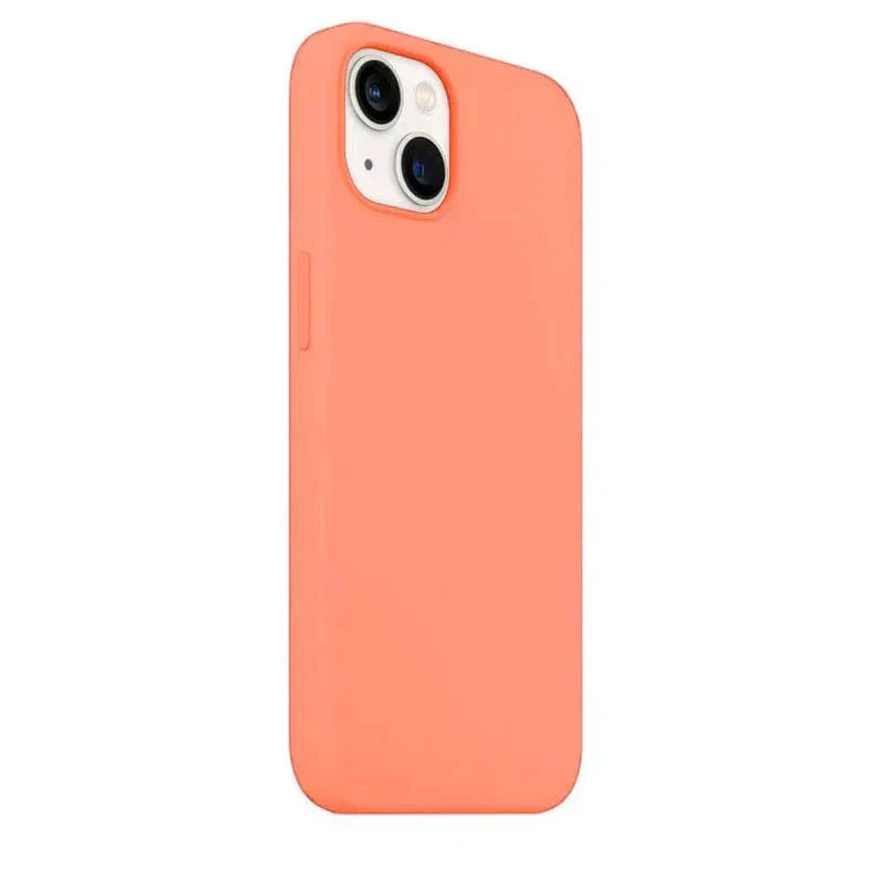 Liquid Silicone inner microfiber Case for iPhone 13 Pro Max iPhone 13 Pro Max light-orange Cases & Covers