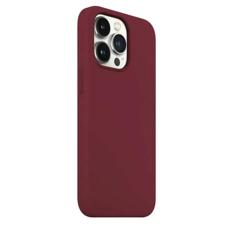 Liquid Silicone inner microfiber Case for iPhone 13 Pro Max iPhone 13 Pro Max wine-red Cases & Covers