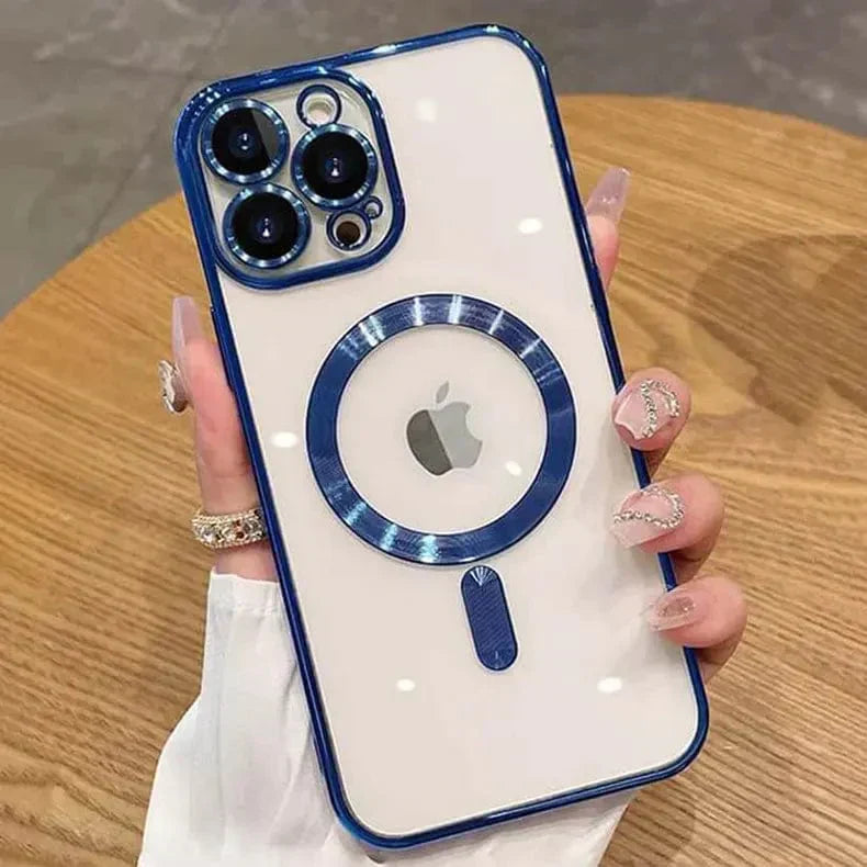 Camera Lens Protective Magsafe Case for iPhone 13 iPhone 13 blue with magsafe