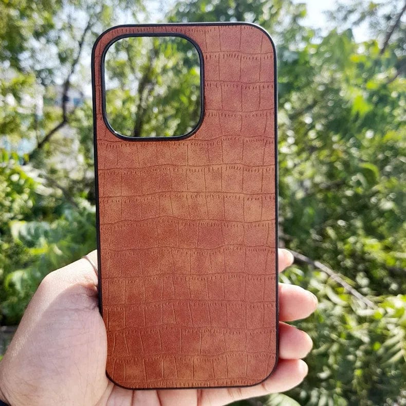 Crocodile TPU Leather Texture Hard Case for iPhone 13 Pro Max iPhone 13 Pro Max Brown Cases & Covers