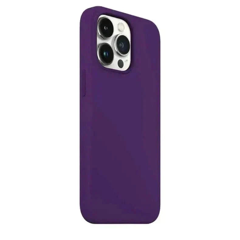 Liquid Silicone inner microfiber Case for iPhone 14 Plus iPhone 14 Plus dark-purple Cases & Covers
