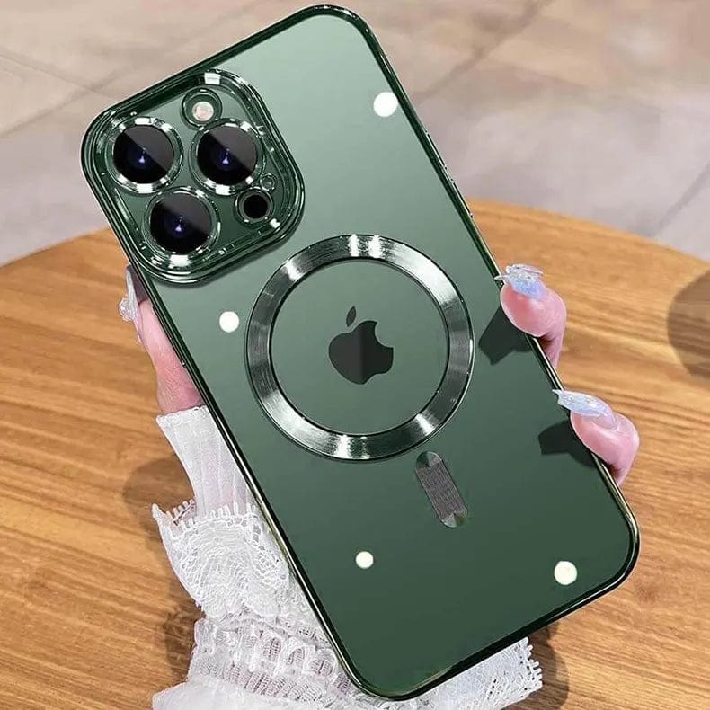 Camera Lens Protective Magsafe Case for iPhone 13 iPhone 13 green with magsafe