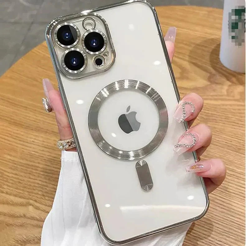 Camera Lens Protective Magsafe Case for iPhone 13 iPhone 13 silver with magsafe