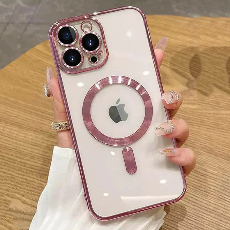 Camera Lens Protective Magsafe Case for iPhone 13 iPhone 13 rose-gold with magsafe