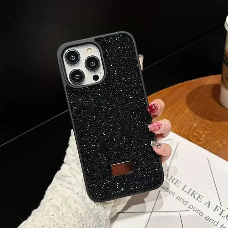 Luxury Glitter Diamond Bling Shockproof Hard Case for iPhone 15 Pro iPhone 15 Pro black Cases & Covers