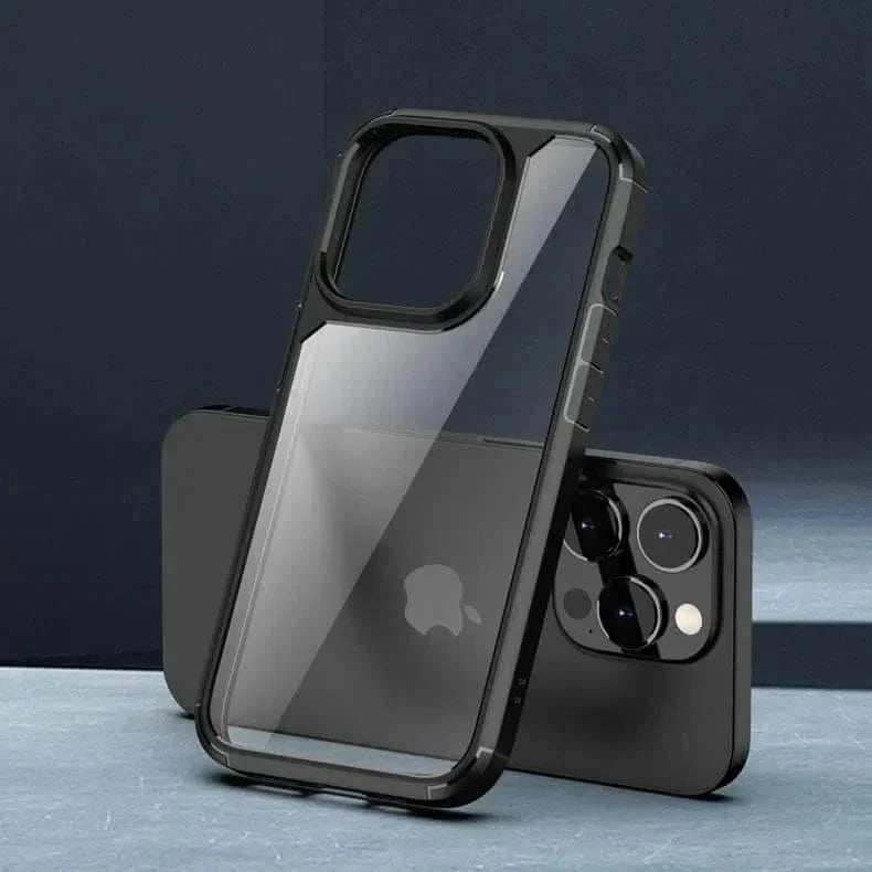 Military Style Clear Hard Case for iPhone 15 Pro Max iPhone 15 Pro Max black Cases & Covers