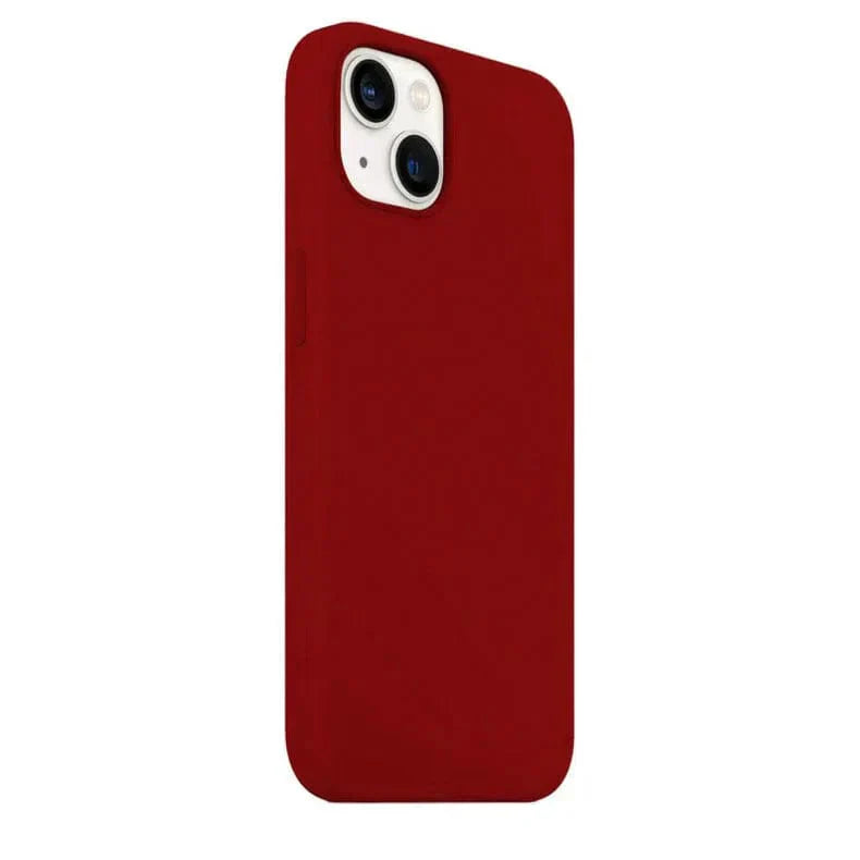 Liquid Silicone inner microfiber Case for iPhone 15 Plus iPhone 15 Plus blood-red Cases & Covers