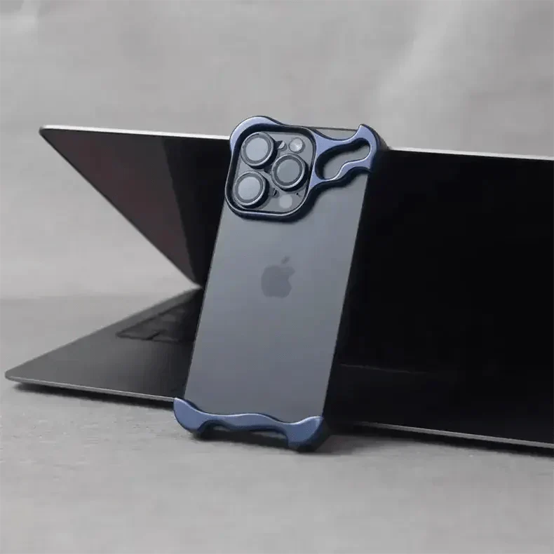 Minimalist Frame Camera Lens Protector Case for iPhone 15 Pro iPhone 15 Pro Blue Cases & Covers