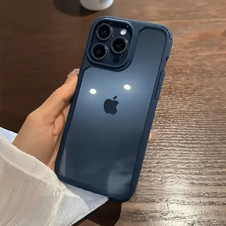 Military Style Clear Hard Case for iPhone 15 Pro Max iPhone 15 Pro Max blue Cases & Covers