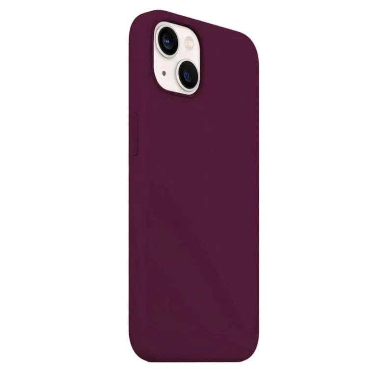 Liquid Silicone inner microfiber Case for iPhone 15 Plus iPhone 15 Plus deep-wine Cases & Covers
