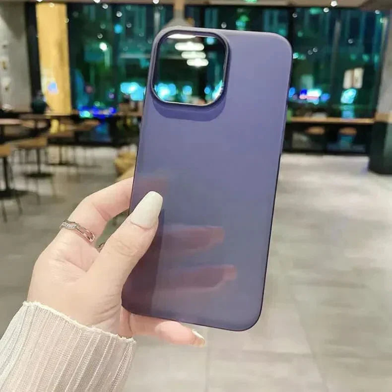 Frosted Ultra-Thin Slim Matte Magsafe Hard Case for iPhone 15 Pro Max iPhone 15 Pro Max midnight-blue without magsafe Cases & Covers