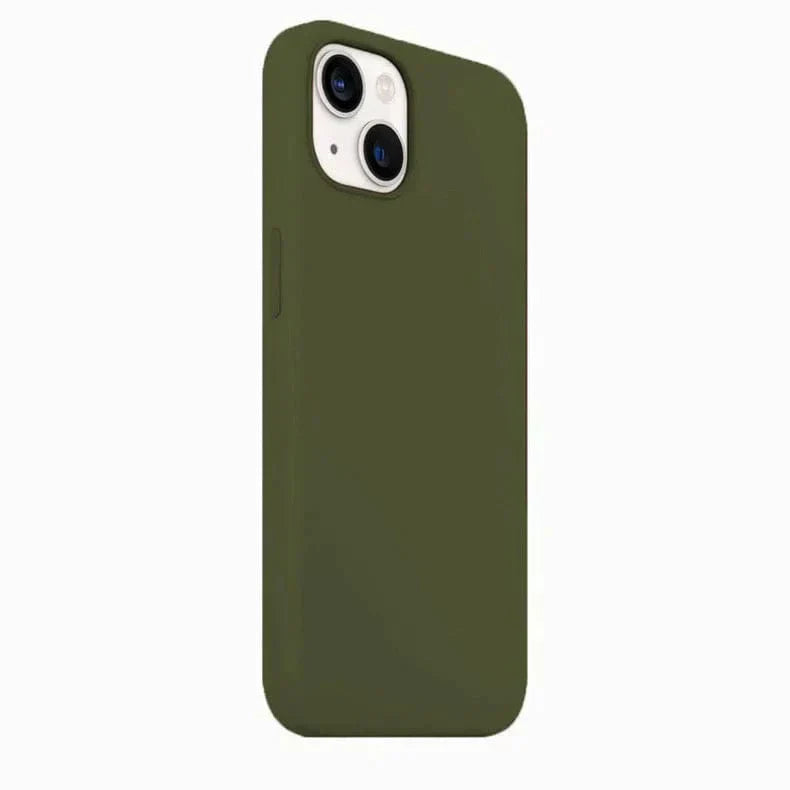 Liquid Silicone inner microfiber Case for iPhone 15 Plus iPhone 15 Plus olive-green Cases & Covers