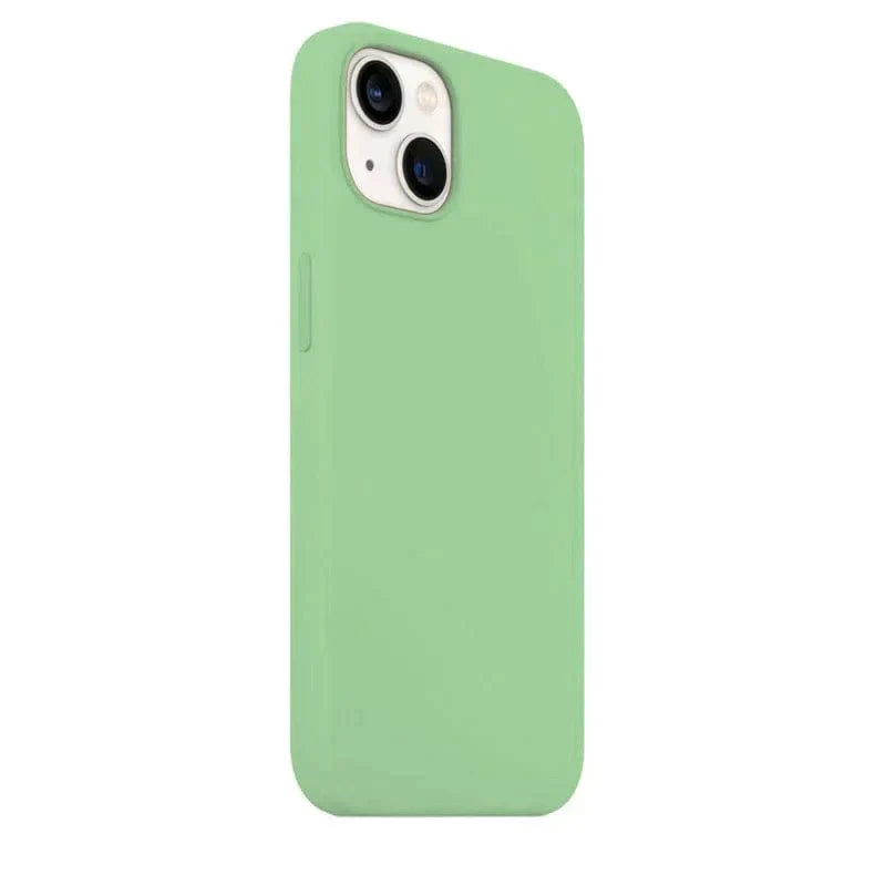 Liquid Silicone inner microfiber Case for iPhone 15 Plus iPhone 15 Plus pestal-green Cases & Covers