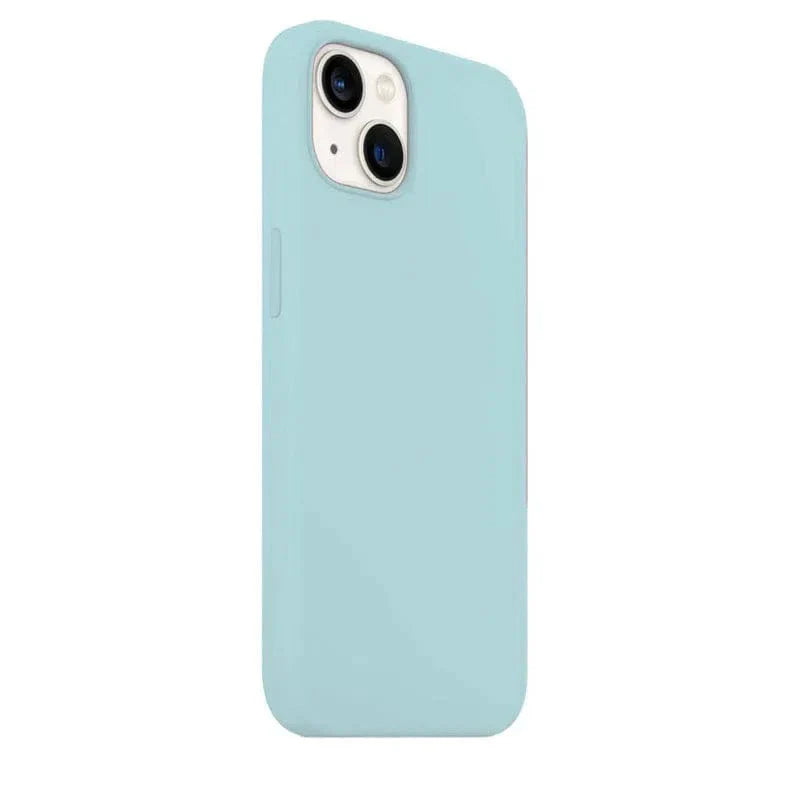 Liquid Silicone inner microfiber Case for iPhone 15 Plus iPhone 15 Plus powder-blue Cases & Covers
