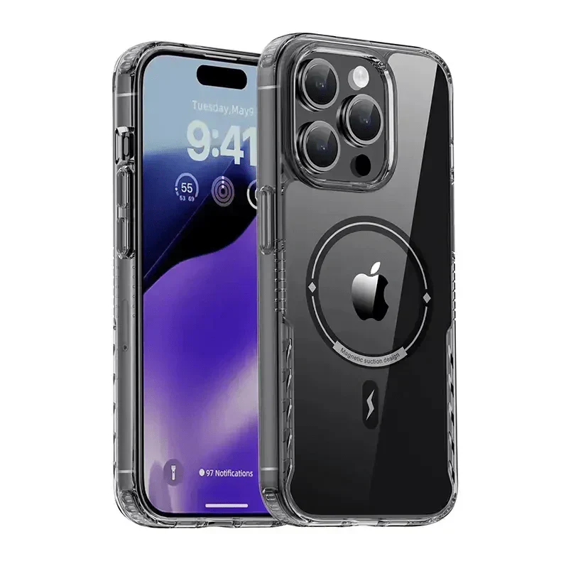 Magnetic Suction Ultra Strong Magsafe Case for iPhone 15 Plus iPhone 15 Plus smoke with magsafe Cases & Covers