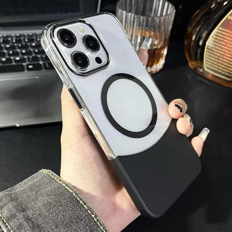 Snapsplit Crystal Clear Magsafe Hard Case for iPhone 15 Pro Max iPhone 15 Pro Max black with magsafe Cases & Covers