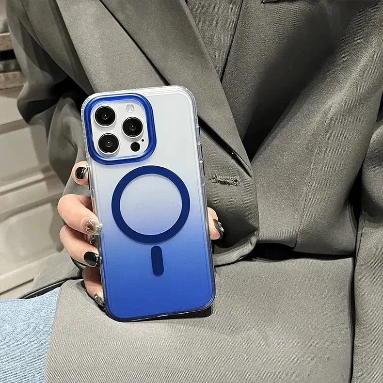 Gradient Frosted Magsafe Hard Case for iPhone 15 Pro iPhone 15 Pro Blue with magsafe Cases & Covers