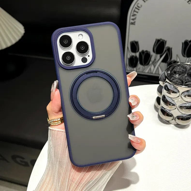 360 Degree Rotatable Magnetic Kickstand Shockproof Hard Case for iPhone 15 Pro Cases & Covers