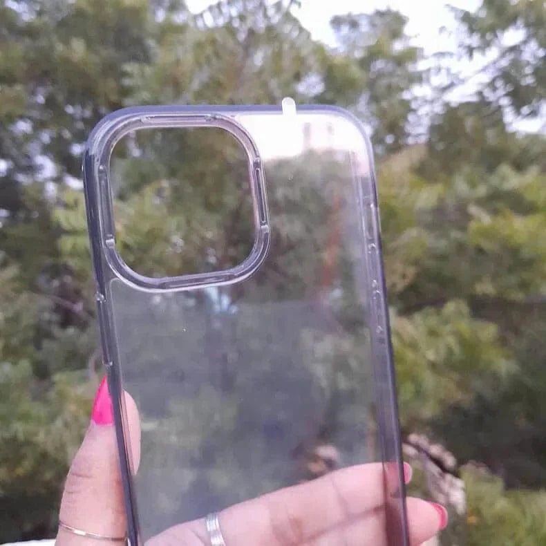 Crystal Clear Hard Case for iPhone 15 iPhone 15 Smoke Clear Cases & Covers