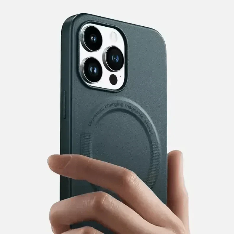 Magsafe PU Leather Magnetic Hard Case for iPhone 15 Pro Max Cases & Covers