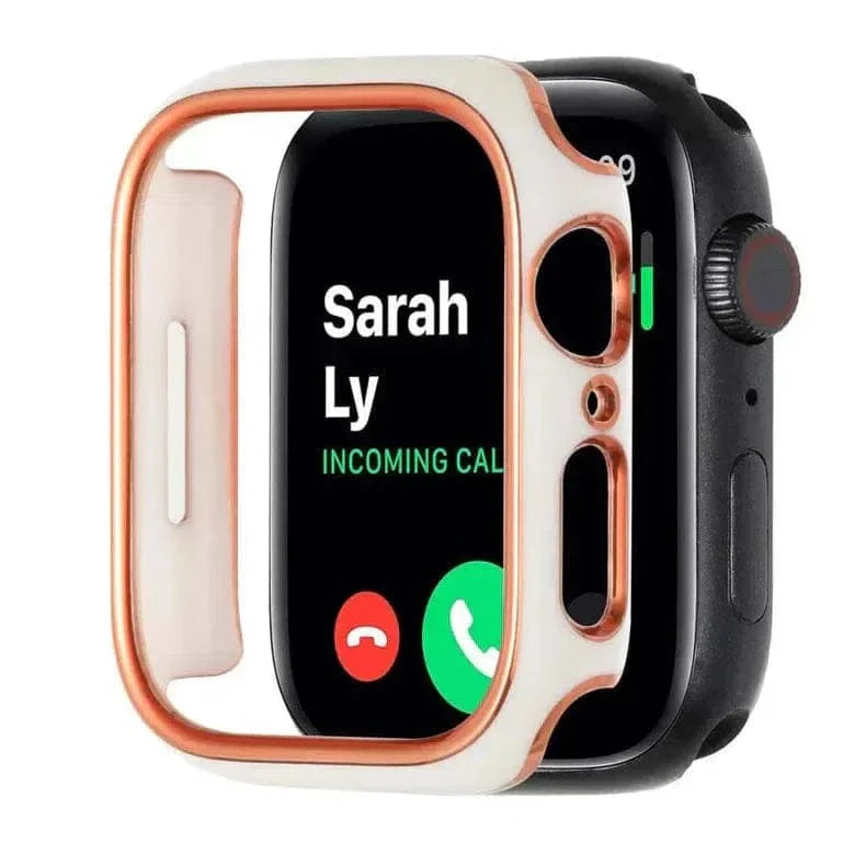 Glossy Chrome 360 Degree Hard Body Bumper for Apple Watch 40mm Cases & Covers