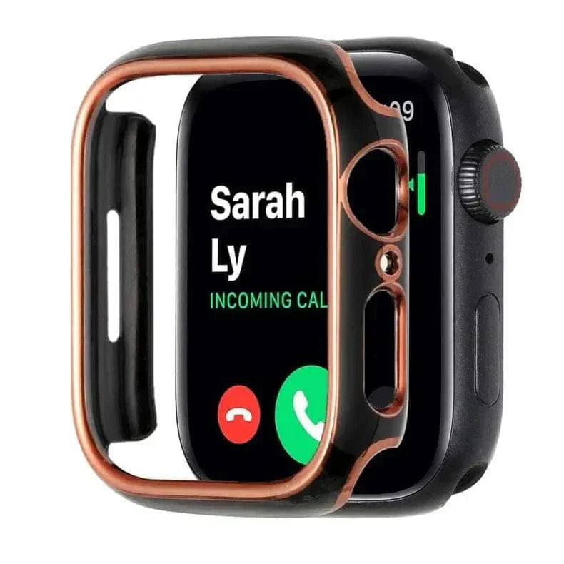 Glossy Chrome 360 Degree Hard Body Bumper for Apple Watch 40mm Cases & Covers