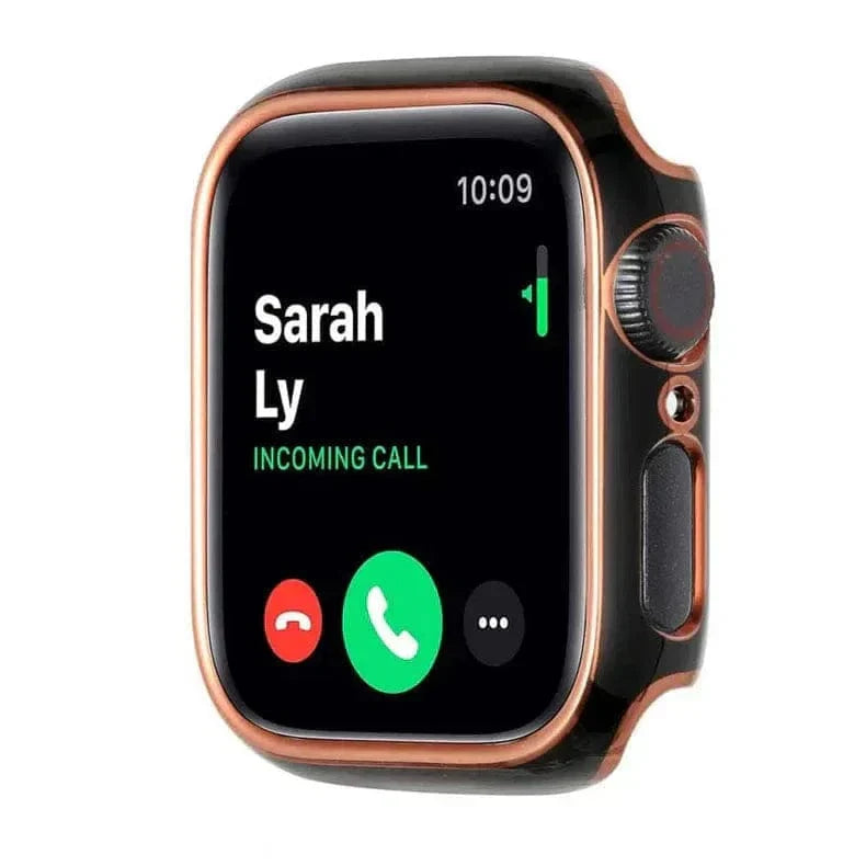Glossy Chrome 360 Degree Hard Body Bumper for Apple Watch 40mm Cases & Covers