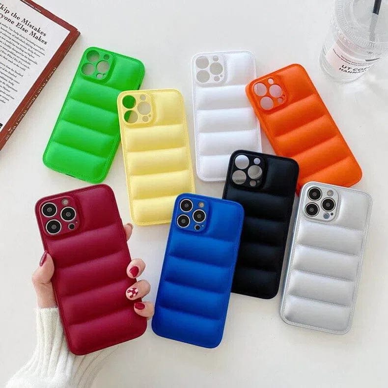 Puffer Pattern Soft TPU Case for iPhone 12 Cases & Covers